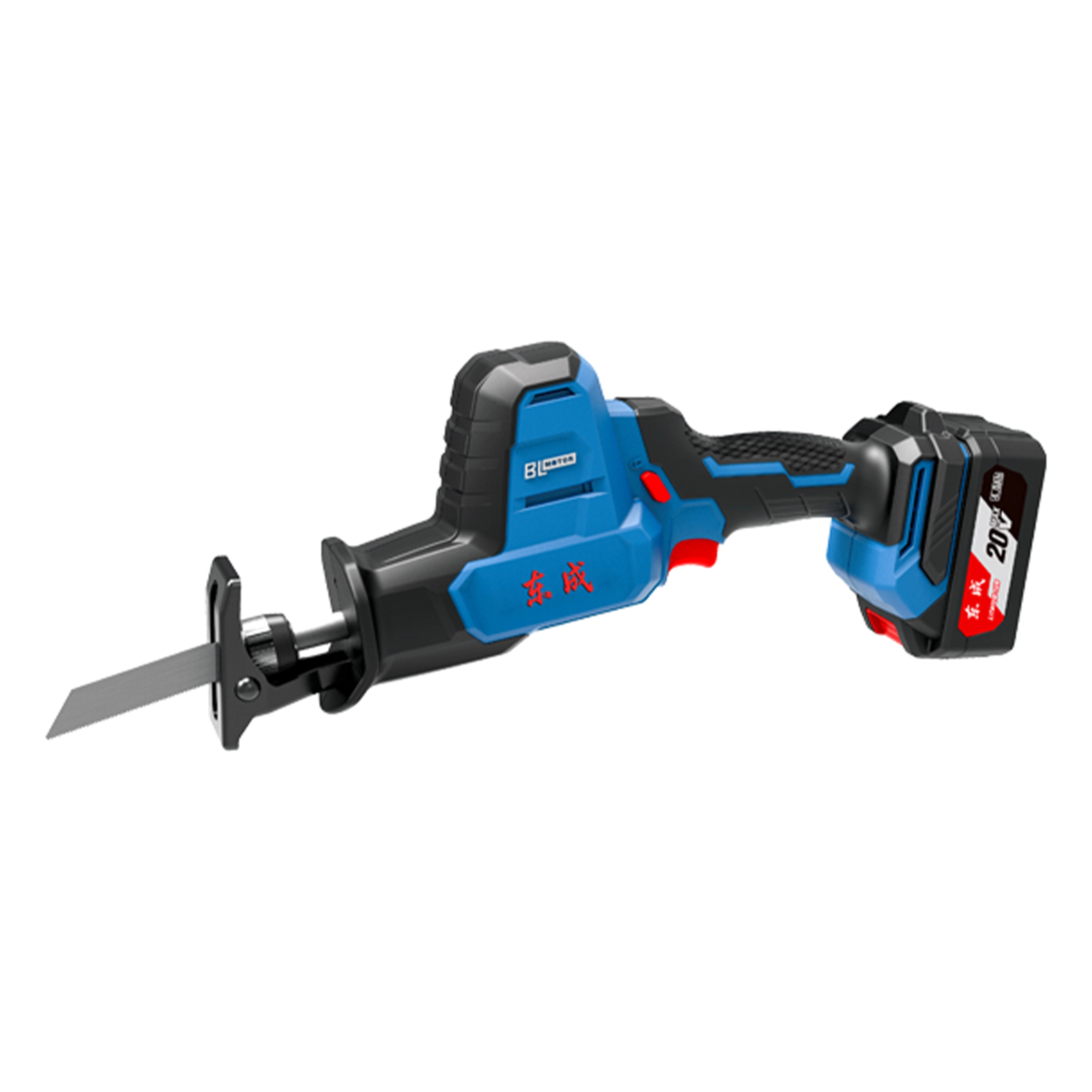 Gergaji Bolak-balik Tanpa Kabel dan Tanpa Sikat (Dongcheng) DCJF22E 20V/4.0Ah Dua Baterai dan Satu Pengisi Daya 1 Set